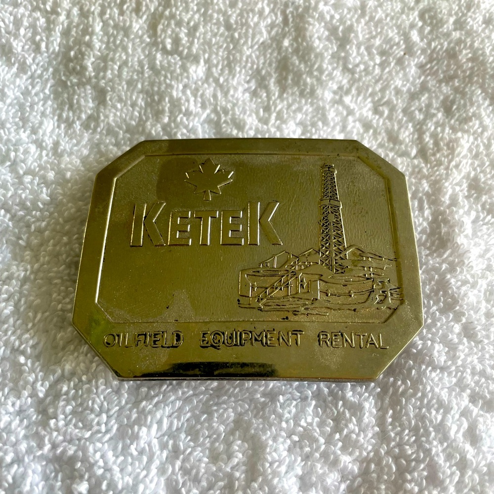 KETEK Oilfield Rental Equipment Vintage Belt Buckle